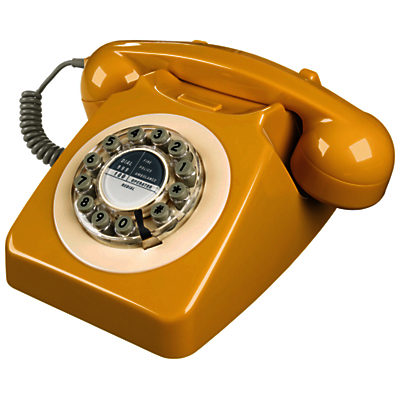 Wild & Wolf 746 1960s Corded Telephone English Mustard